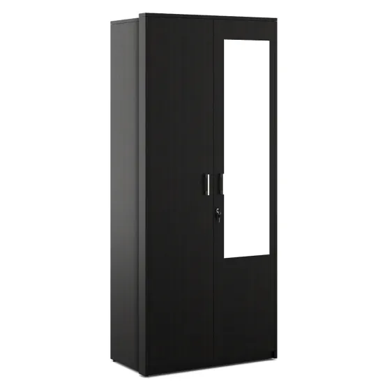Value V2 2-door Wardrobe With Mirror - Natural Wenge - Woodpore